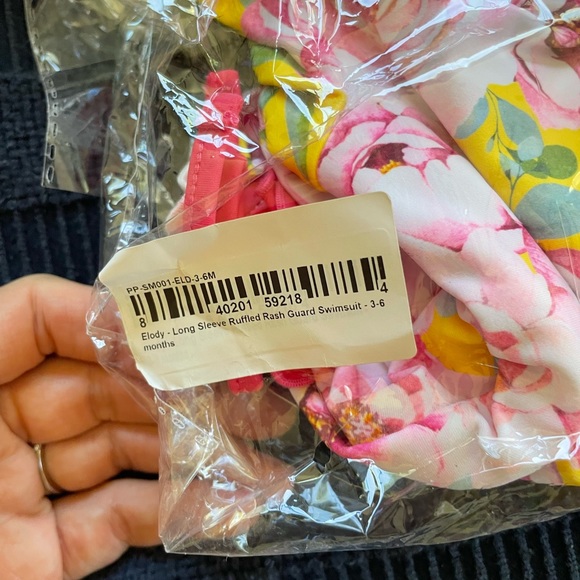 Posh Peanut Elody long sleeve rash guard swimsuit size 3-6 months NWT - Picture 4 of 4